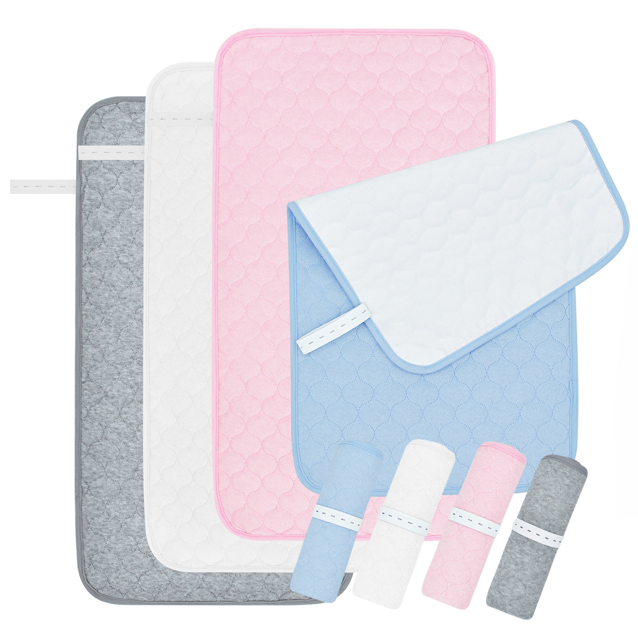 Diaper Changing Mat - Tapete Dobrável Impermeável para Bebês, Algodão